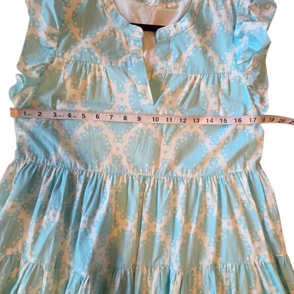 Roller Rabbit Tezza Pippa Dress Full Skirt Beach Inspired Cotton Poplin sz M - Picture 10 of 12